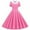 Pink, variant on Lolmot Women's Lapel Hepburn Dress 50s 60s Vintage Polka Dot Cocktail Audrey Rockabilly A-Line Wedding Party Midi Dress Short Sleeve Swing Party Evening Prom Gown Dress
