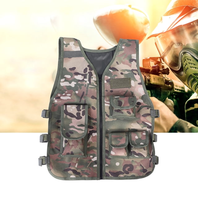 Chaleco,Chaleco para niños Chaleco militar de camuflaje para niños Chaleco militar construido para precisión