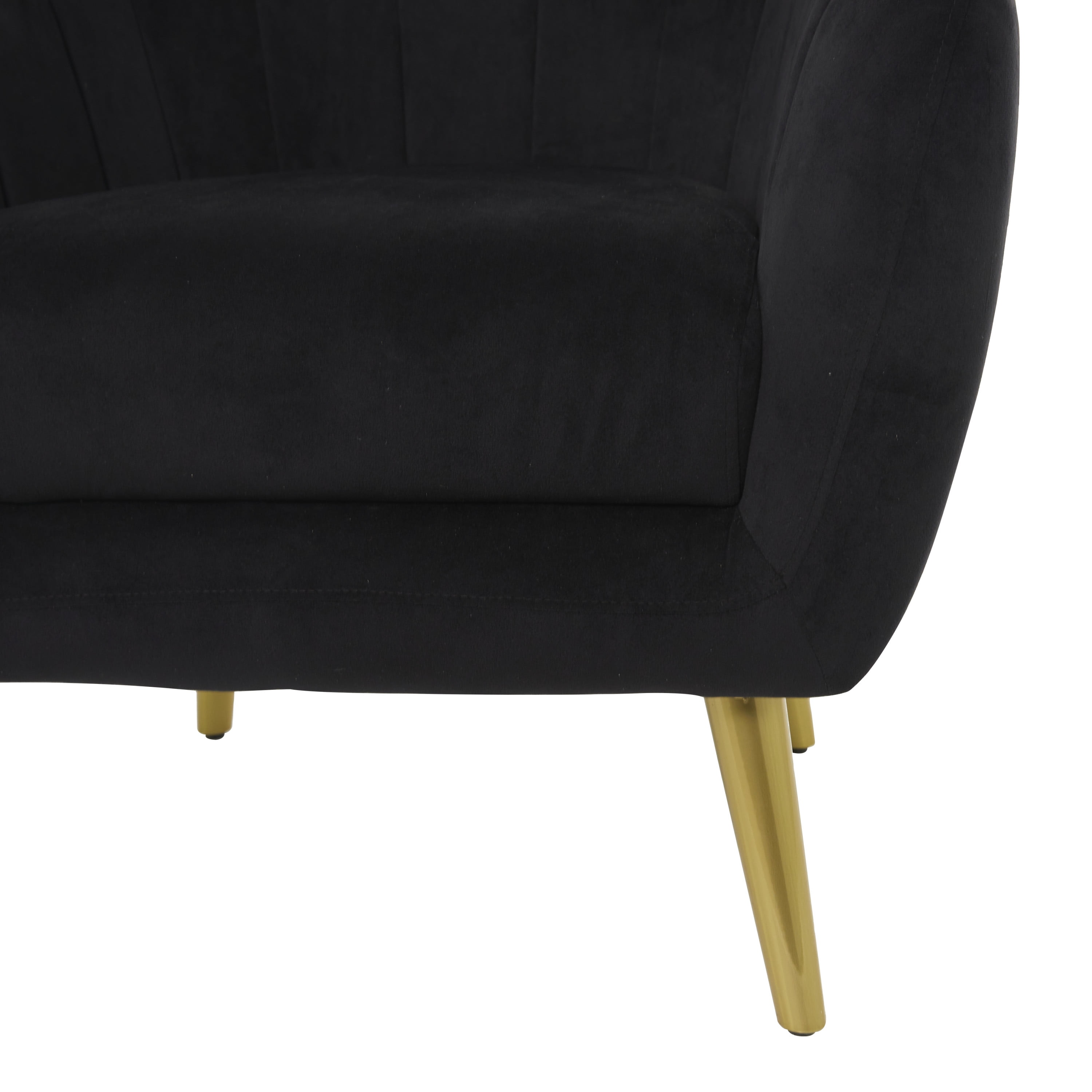 DecMode 30" x 32" Black Polyester Accent Chair, 1-Piece