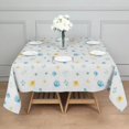 thumbnail image 6 of Floral Square Tablecloth 42x42in(107x107cm) – Waterproof Polyester Printed Table Cover, Wrinkle Resistant & Washable for Kitchen Dining Picnic Party Decor, Thanksgiving,Christmas, Spring,Flower, 6 of 6