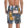 thumbnail image 3 of Daiia Llama and Cactus Mens Woven Stretch Pajama Short,Short Pajama Pants-Small, 3 of 9