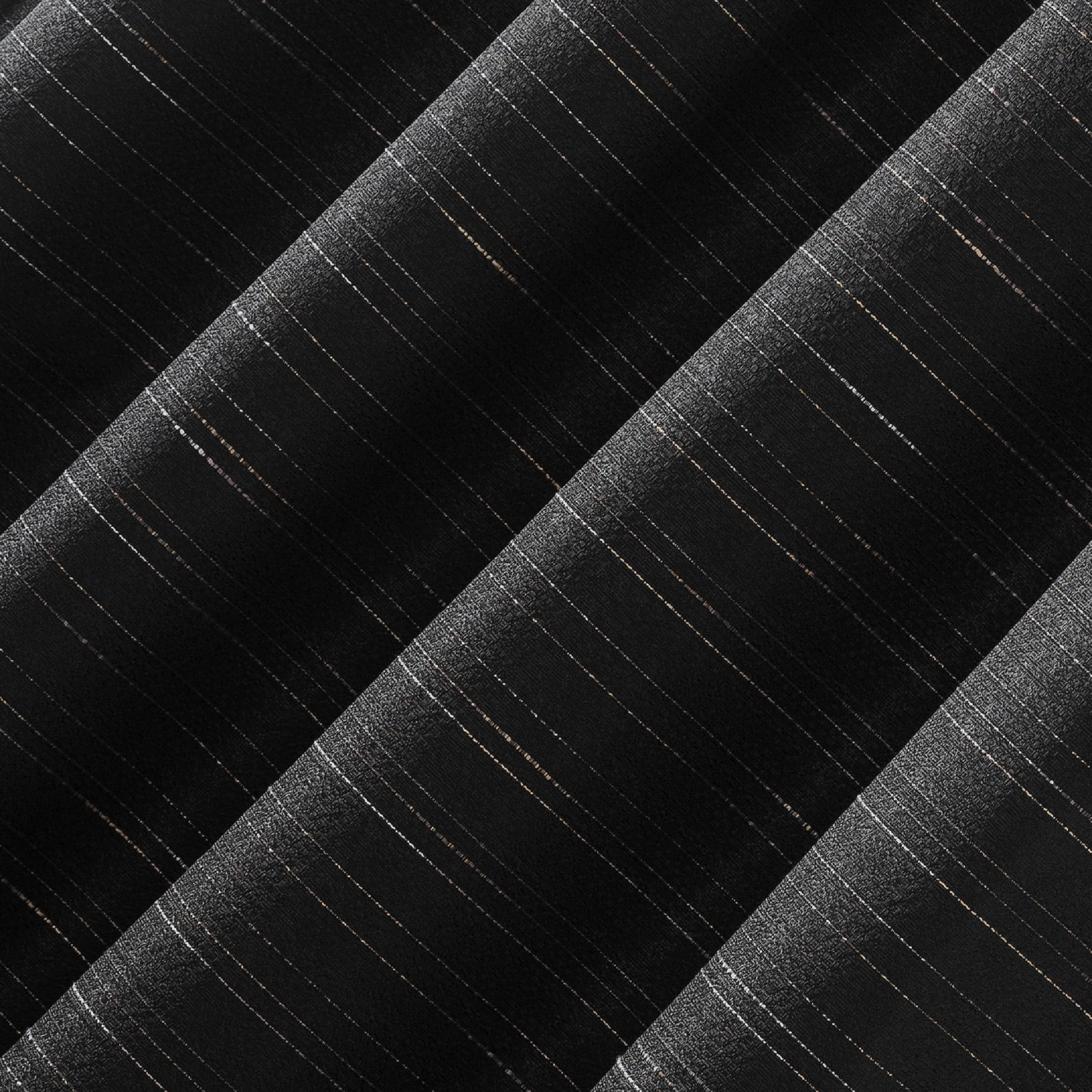 Sun Zero Sylvan Slub Stripe Thermal Blackout Rod Pocket Curtain Panel, 40"x63", Black