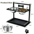 thumbnail image 4 of Ufyerutg Elevated Dog Feeder - Adjustable Height Raised Bowls Stand with Spill Proof Mat and 2 Stainless Steel Bowls for Large & Medium Dogs, 4 of 8