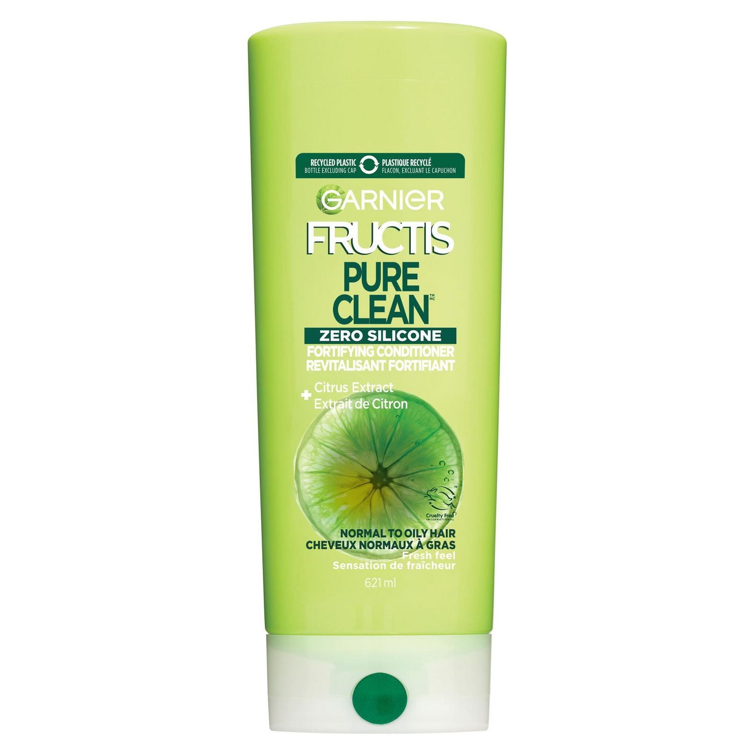 Garnier Fructis Pure Clean Zero Silicone Fortifying Conditioner for Normal to Oily Hair, with Citrus Extract