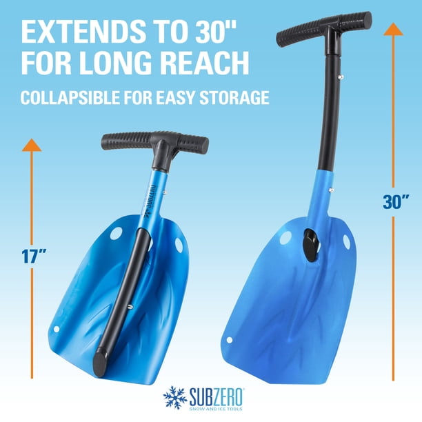 Free Shipping! SubZero Heavy-Duty Aluminum Emergency Snow Shovel