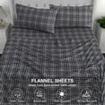 thumbnail image 2 of RUVANTI Flannel Sheets King Size - 100% Cotton Brushed King Size Sheets Set - Deep Pockets 16 Inches Bed Sheets - All Seasons Breathable & Extra Soft - Warm & Cozy, 4 Piece, Grey Plaid, 2 of 9