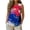 01 Multicolor 9, variant on Fewfanhot Summer Tops for Women 4th of July Tank Top Patriotic American Flag Sleeveless Pleated Front Loose Top