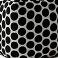 thumbnail image 4 of HomeRoots 518413 17 x 17 x 1 in. Black Cotton Polka Dots Pouf Cover, 4 of 5