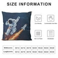 thumbnail image 5 of Shiartex Throw Pillow Covers Astronaut Colorful Planets Rocket Square Pillowcases for Home Decor Sofa Car Bedroom Starry Sky Background Cartoon Painting Pillow Cases, 5 of 5