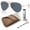 Polished Rose Gold Frame | Blue Lens, variant on RBR0101S AVIATOR REVERSE Pilot Shaped Non-Polarized Sunglasses for Men & Women - Includes Official RAYBAN Eyewear Kit - Ideal Formal & Casual Wear Sunglasses - Blue Lens