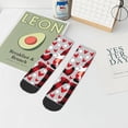 thumbnail image 7 of Fuzoiu Buffalo Plaid Love And Gnome Print Adult Socks, Crew Moisture-wicking Socks, Unisex Cushion Crew Socks,Casual Sports Ankle Socks, 7 of 7