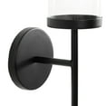 thumbnail image 6 of Kate and Laurel Blaise Transitional Metal Wall Sconce, 5 x 6 x 24, Black, Modern Round Candle Holder with Removable Glass Cylinder for Flameless Candles, 6 of 9