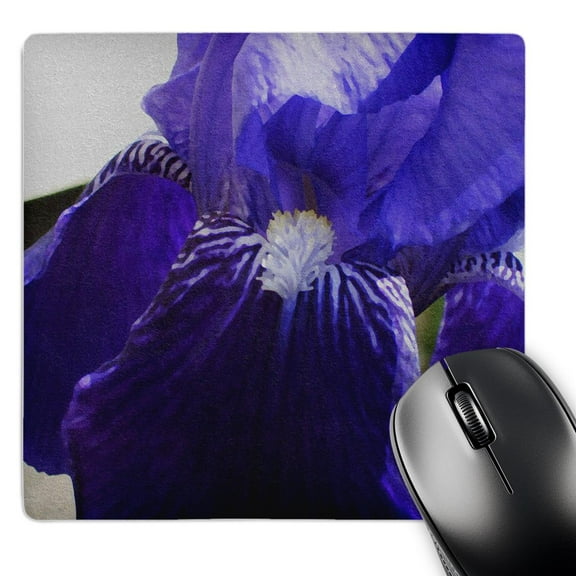 3dRose, Purple Iris Oil Painting, MousePad