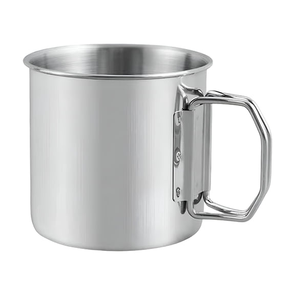 ACDANC Camping Cup Metal Mug Folding Handle Drinkware Lightweight Outdoor Cups Portable Cup for Touring Trips Cooking Backpacking Camping 350ml