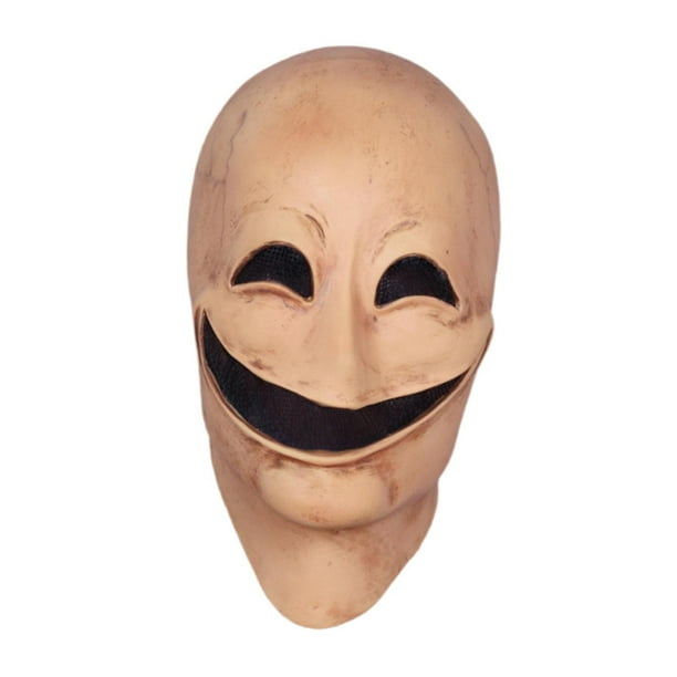 Máscara de extraterrestre de látex realista, disfraz de Halloween espeluznante Sonriente