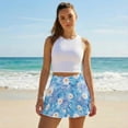 thumbnail image 5 of Xoenoiee Boho Mandala Daisy Flower Print Athletic Skirts for Women Pleated Tennis Skort with Pockets Mini Pickleball Skirt Stretchy Sports Skirts, XL, 5 of 6