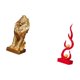 thumbnail image 5 of Figura de león, estatua, estante, escritorio, oficina, decoración del hogar, escultura abstracta de fuego, material de resina, adecuada para regalar,, 5 of 8