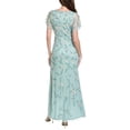 thumbnail image 2 of Adrianna Papell womens  Flutter Sleeve Beaded Wrap Dress, 2, Blue, 2 of 4