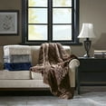 thumbnail image 2 of Comfort Classics Williams Oversized Plush Down Alternative Filled Throw, Brown, 2 of 4