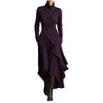 thumbnail image 2 of YueHuiYing Womens Long Sleeve Casual Dress Ribbed Knit Sweater Crewneck Midi Wedding Guest Dresses, 2 of 6