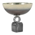 thumbnail image 2 of Sagebrook Home Glass Multi Round Ribbed Bowl On Metal Base, 2 of 9