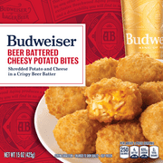 Farm Rich Budweiser Beer Battered Cheesy Potato Bites (Frozen)