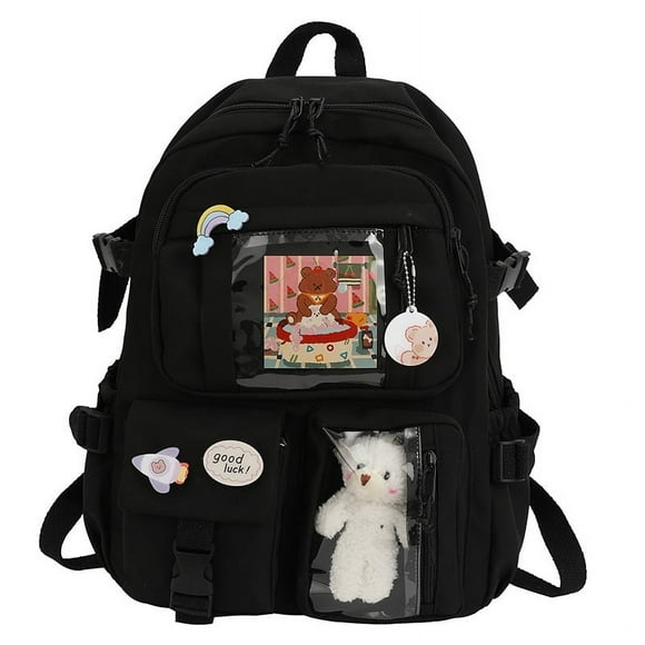 Mochila Kawaii para Mujeres Impermeable de Nylon con Asa Arcuada y Various Bolsillos Mochila Escolar para Estudiantes Chica Laptop Book Pack