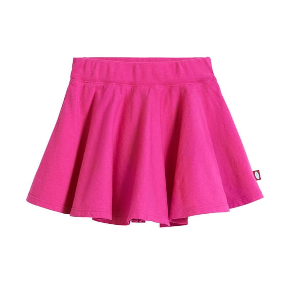 Made in USA Girls Soft Cotton Jersey Twirly Skirt | Hot Pink