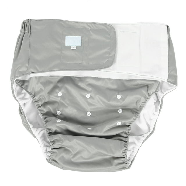 Pañales tipo braguita lavables y reutilizables para incontinencia para personas mayores, pañales ajustables de color gris para adultos