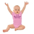 thumbnail image 3 of I Get My Good Looks From My Uncle Romper Boys or Girls Infant Baby Brisco Brands 18M, 3 of 6