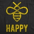 thumbnail image 2 of Womens Bee Happy T shirt Funny Vintage Graphic Honey Bumblebee Dad Joke Humor Womens Graphic Tees, 2 of 7