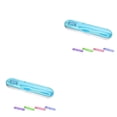 thumbnail image 1 of Sidaley Caja esterilizadora de cepillo de con luz antibacterias portátil cepillo de limpieza desinfectante desinfectante alimentado azul 2piezas, 1 of 3