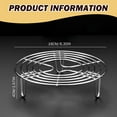 thumbnail image 3 of 6-Inch Round Stainless Steel Steaming Rack - Heat Resistant Cooking Rack for Even Steam Distribution and Easy Cleaning - Silver, 3 of 9