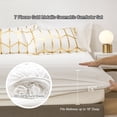thumbnail image 5 of Davulos White Queen Comforter Set 7 Pieces,Geometric Luxury Bed in a Bag for Bedroom,Bedding Sets with Comforters,Sheets,Pillowcases & Shams, 5 of 9