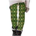 thumbnail image 2 of Pantalones largos con estampado navideño, cintura alta, elásticos y suaves, para niña, 2 of 8