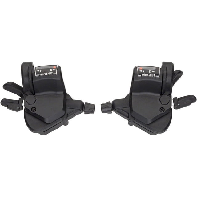 microSHIFT | Mezzo Thumb-Tap Shifter Set | 9-Speed | Triple | Optical Gear Indicator | Shimano Compatible
