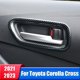 thumbnail image 2 of Embellecedor de para puerta interior de coche para Toyota Corolla Cross XG10 2021 2022 2023, cubierta de marco de tirador cuenco inoxidable, accesorios de acero, 2 of 5