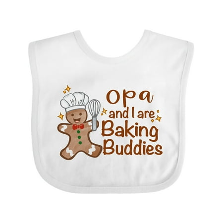 

Inktastic Opa and I Are Baking Buddies Gift Baby Boy or Baby Girl Bib