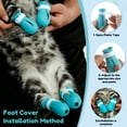 thumbnail image 3 of Cat Muzzle for Grooming Breathable Cat Muzzle Helmet Transparent Cat Space Hood Ears Shape Design Cat Bubble Muzzle Cat Anti Bite Helmet with 4 Silicone Paw Shoes for Bath Nail Trimming, 3 of 7