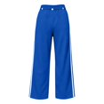 thumbnail image 4 of RUTAYY Women's Wide Leg Pants Drawstring Elastic Waist Vertical Side Stripe Side Pockets Casual Sports Comfortable Long Trousers, Blue, 4 of 4