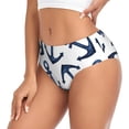 thumbnail image 2 of Fotbe Navy Blue Anchors Calzones Estampados para Mujer – Ropa Interior de Algodón, Cómoda, Suave y Elástica-Large, 2 of 6