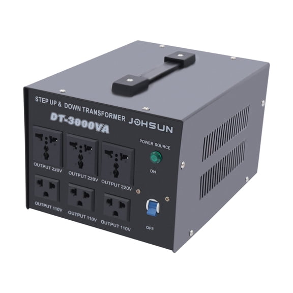 ChicHomey Voltage Converter Transformer 3000W, Overload Protection, 110V to 220V and 220V to 110V with Multiple Output Plugs and Carrying Handle