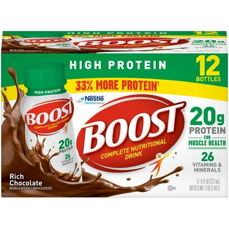 - (2 Pack) Boost High Protein, Rich Chocolate, 8 Fl oz Bottles, 12 Ct