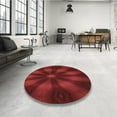 thumbnail image 4 of Ahgly Company Machine Washable Indoor Round Transitional Crimson Red Area Rugs, 4' Round, 4 of 7