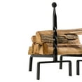 thumbnail image 5 of Modern Ember Bowmore 9" W x 18.75" H x 14.75" D Firewood Andirons for Fireplaces - Black, 5 of 8