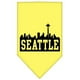 Seattle Skyline Sérigraphie Bandana Jaune Petit – image 1 sur 1