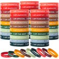 thumbnail image 1 of Pulseras de goma KUCLIN 100 piezas inspiradoras para niños, 1 of 7
