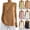 09# Light Brown, variant on Linen Tops for Women Comfy Lounge Wear Summer Sleeveless Crewneck Shirt Casual Blouse Loose Fit Gauze Cami Shirts Yellow L