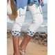 thumbnail image 3 of Pantalones de yoga de playa de la serie Seaside, holgados y cómodos, con estampado 3D de borde y verano, 3 of 6