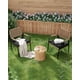 thumbnail image 5 of Set of 2 patio rattan sillas con cushions - all-weather outdoor dining armchairs con armrests y metal frame para patio y garden (negra), 5 of 6